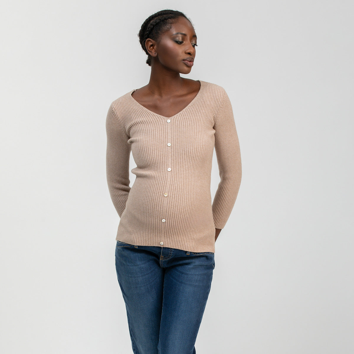 Jeans premaman con elastici