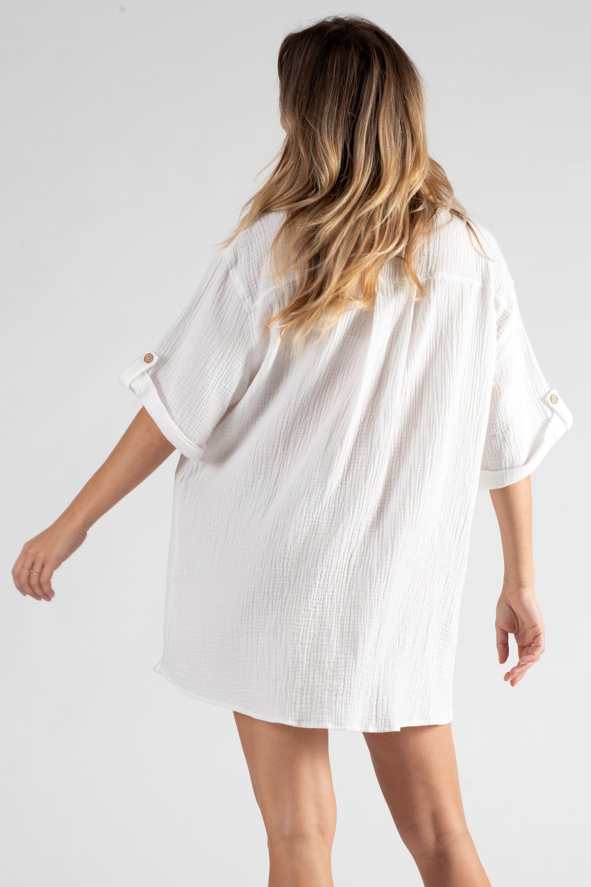 BERTILLE | Abito Chemisier Premaman e Allattamento Bianco