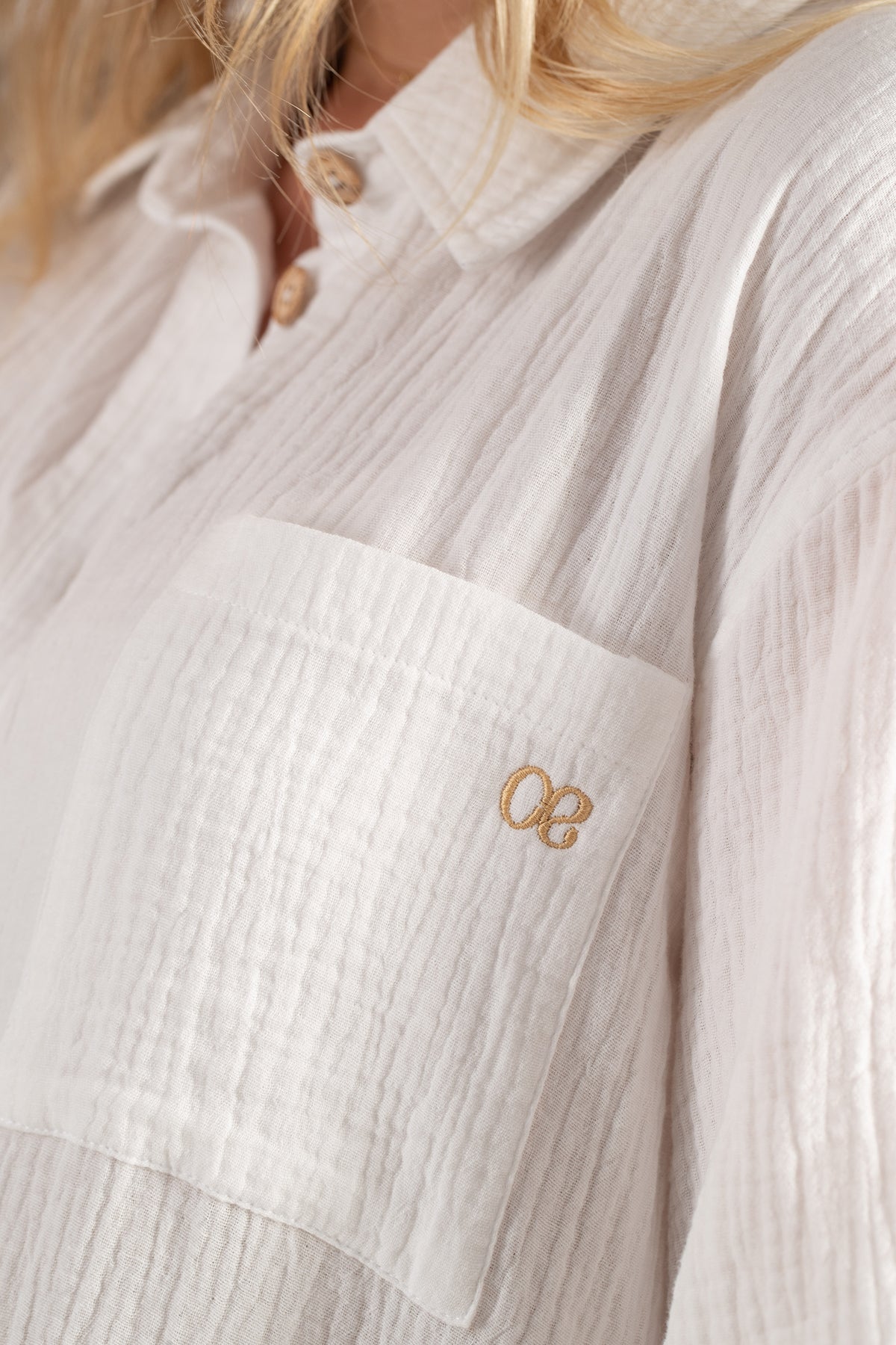 BERTILLE | Abito Chemisier Premaman e Allattamento Bianco