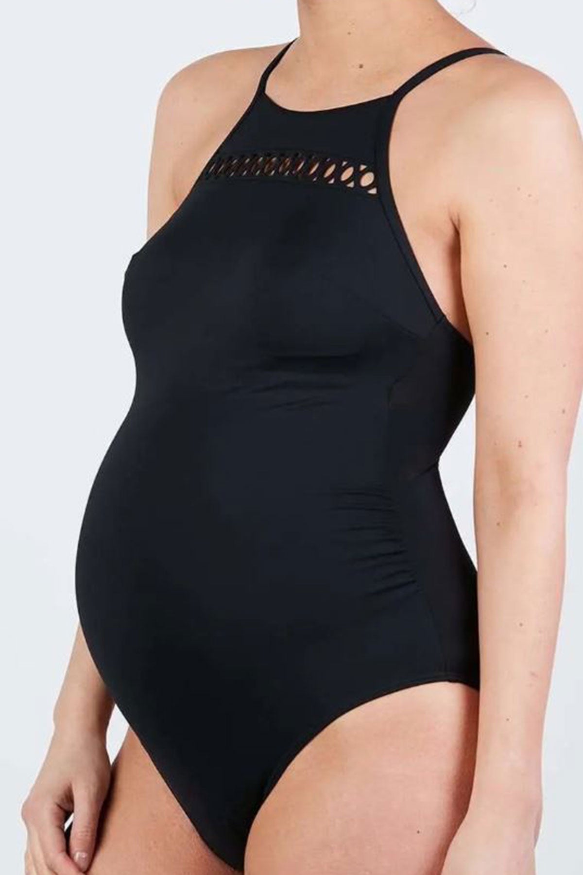 BRISBANE | Costume Premaman Nero con Spalline Multi-Posizione