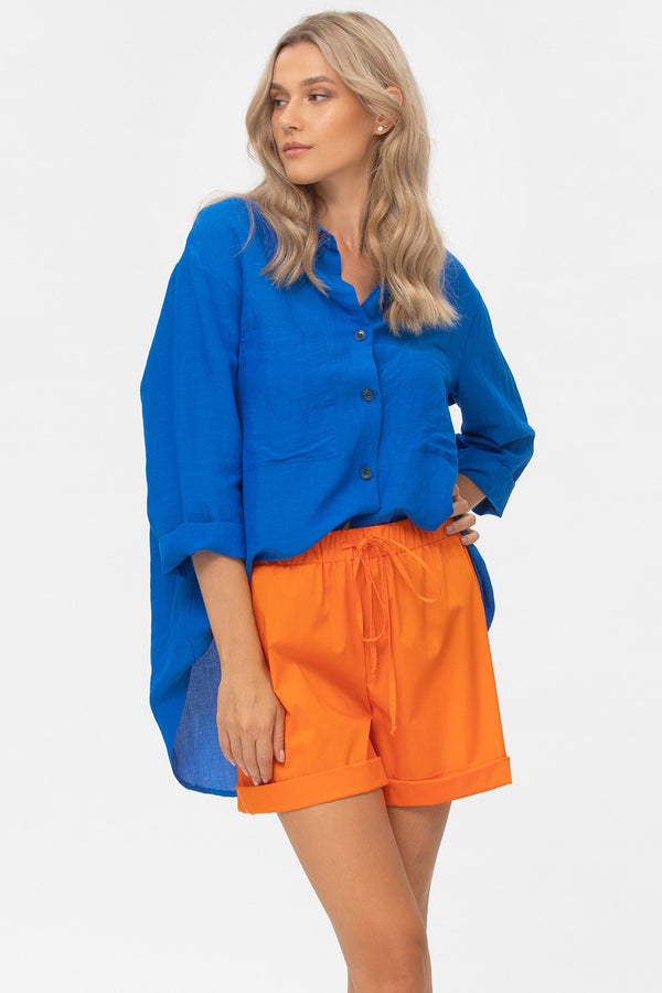 ADVENTURE SHORTS | Orange Maternity Shorts in Cotton
