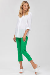 CAPRI VERDE | Pantaloni Premaman in Cotone Elasticizzato