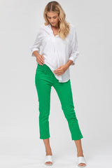 CAPRI VERDE | Pantaloni Premaman in Cotone Elasticizzato