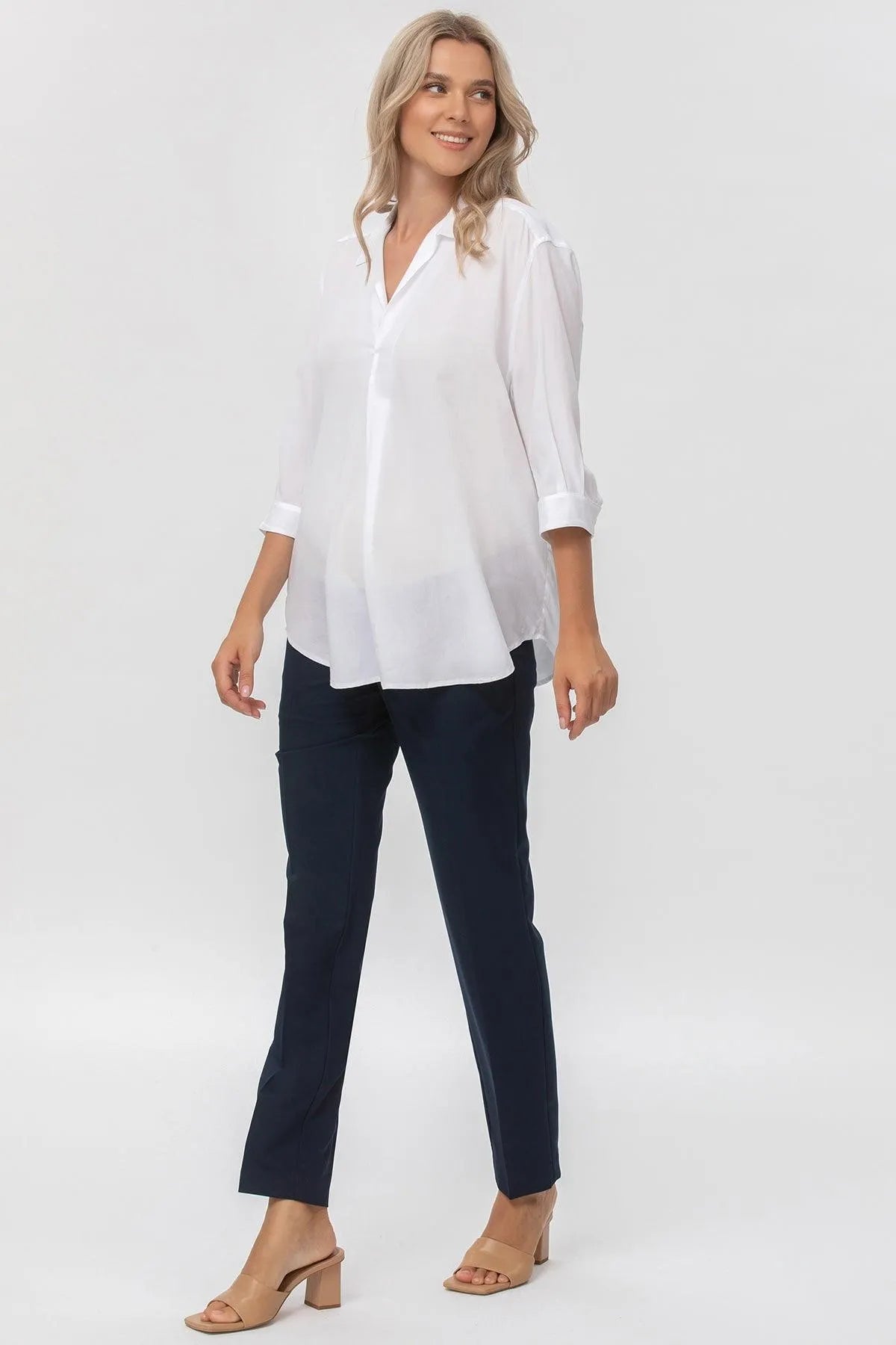 HARRY | Pantalone Premaman Slim Fit da Ufficio Blu - Pietro Brunelli