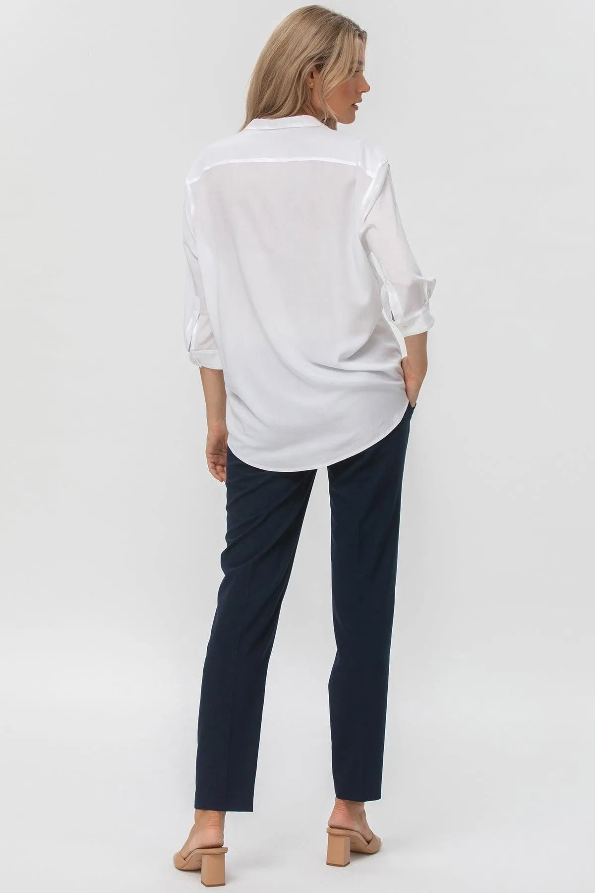 HARRY | Pantalone Premaman Slim Fit da Ufficio Blu - Pietro Brunelli