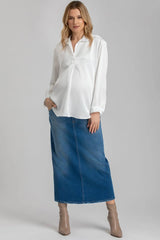 EMILY | Maxi Gonna Premaman in Denim - Pietro Brunelli