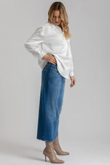 EMILY | Maxi Gonna Premaman in Denim - Pietro Brunelli