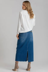 EMILY | Maxi Gonna Premaman in Denim - Pietro Brunelli
