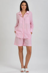 JANE SHORTS | Pink Linen Shorts