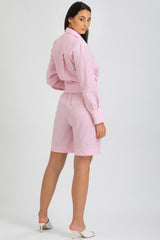 JANE SHORTS | Pink Linen Shorts