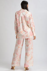 JANE QA36 | Oversized Printed Shirt with Cuff Buttons
