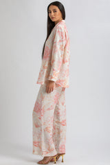JANE QA36 | Oversized Printed Shirt with Cuff Buttons