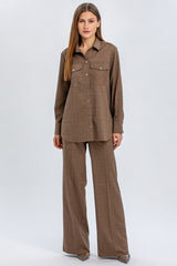 ANGELINA | Checked Shirt with Front Pockets