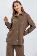 ANGELINA | Checked Shirt with Front Pockets