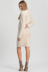 COURCHEVEL | White Bouclé Knit Skirt