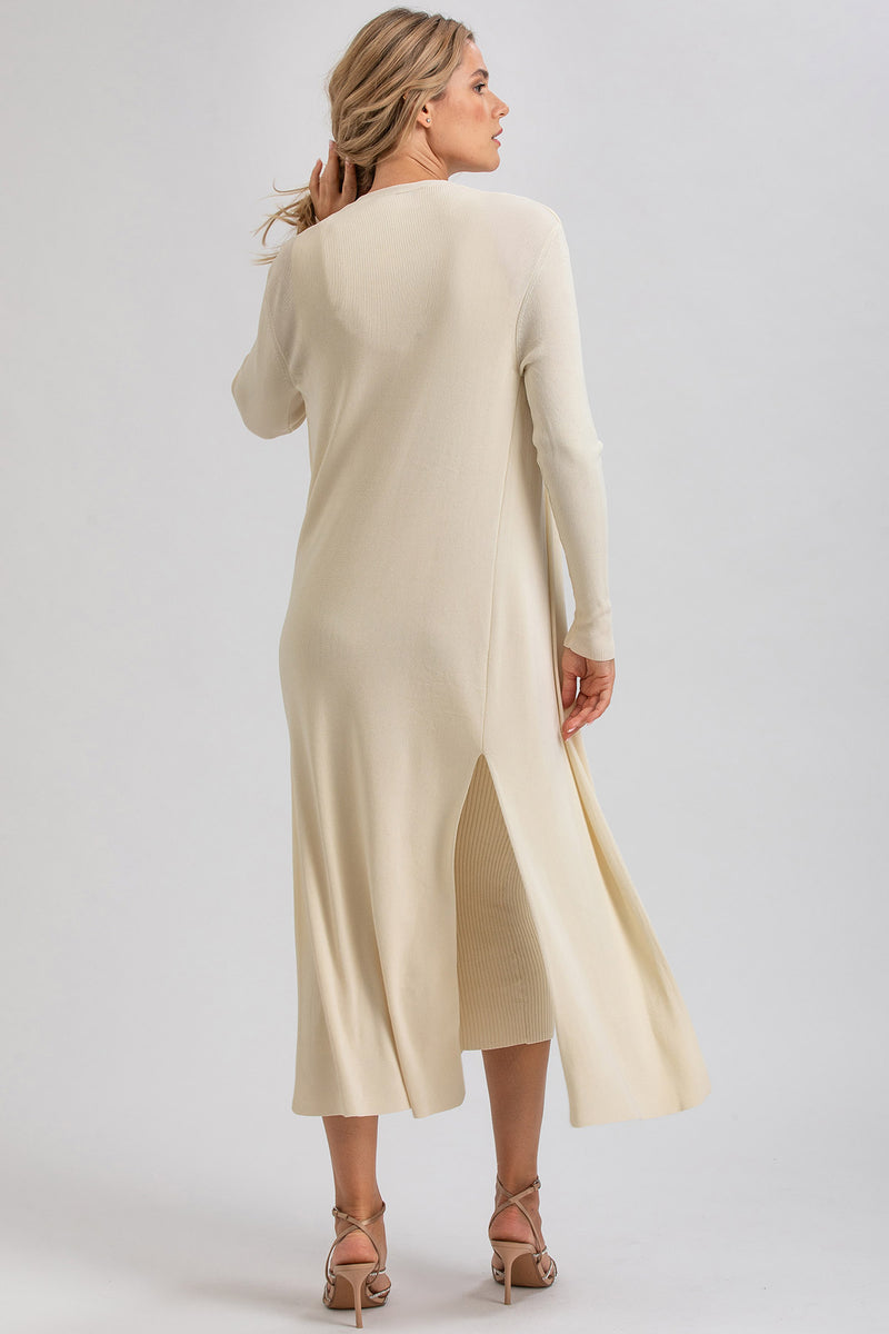 TULIP | Cardigan Premaman Panna con Spacchi Laterali