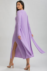 TULIP | Maxi Cardigan Viola con Spacchi Laterali