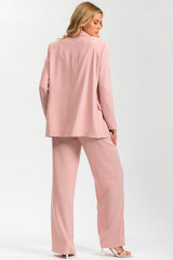 FREDDIE | Soft Pink Straight-Leg Maternity Pants