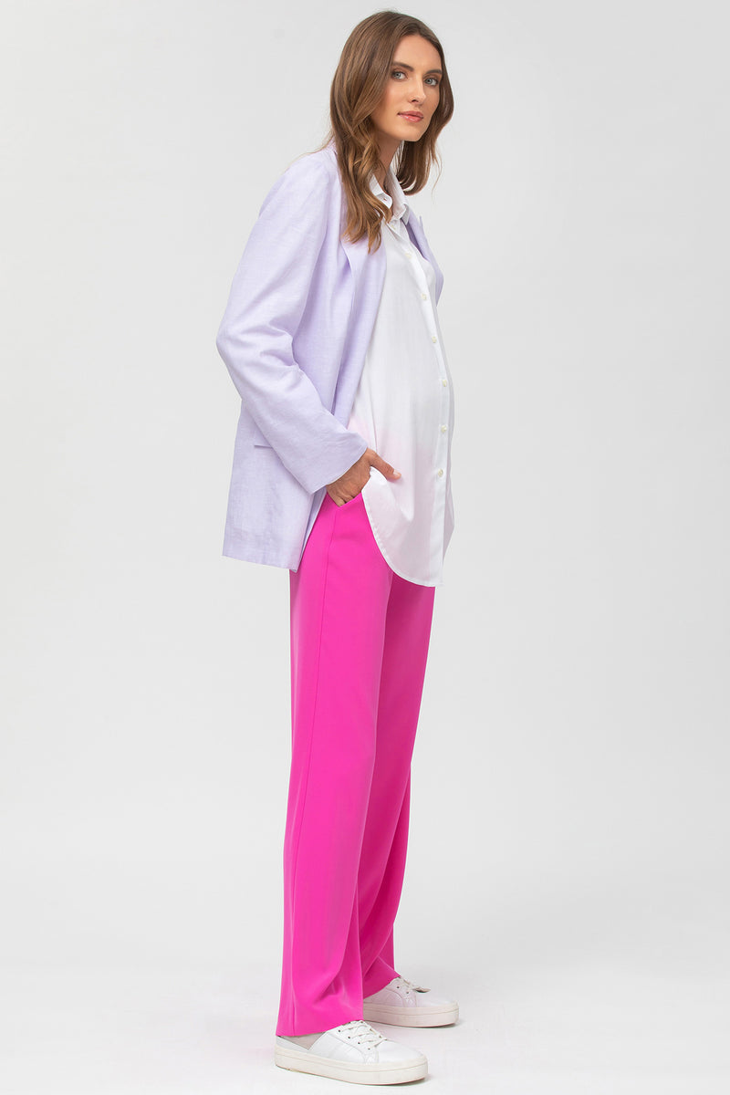 FREDDIE | Pantaloni Premaman Rosa a Gamba Dritta