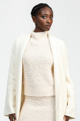 BELLEVILLE | Maglia in Maglia Bouclé Bianca