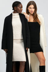 GSTAAD | Black Maxi Cardigan in Wool and Cashmere
