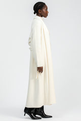 GSTAAD | Maxi Cardigan Bianco in Lana e Cachemire
