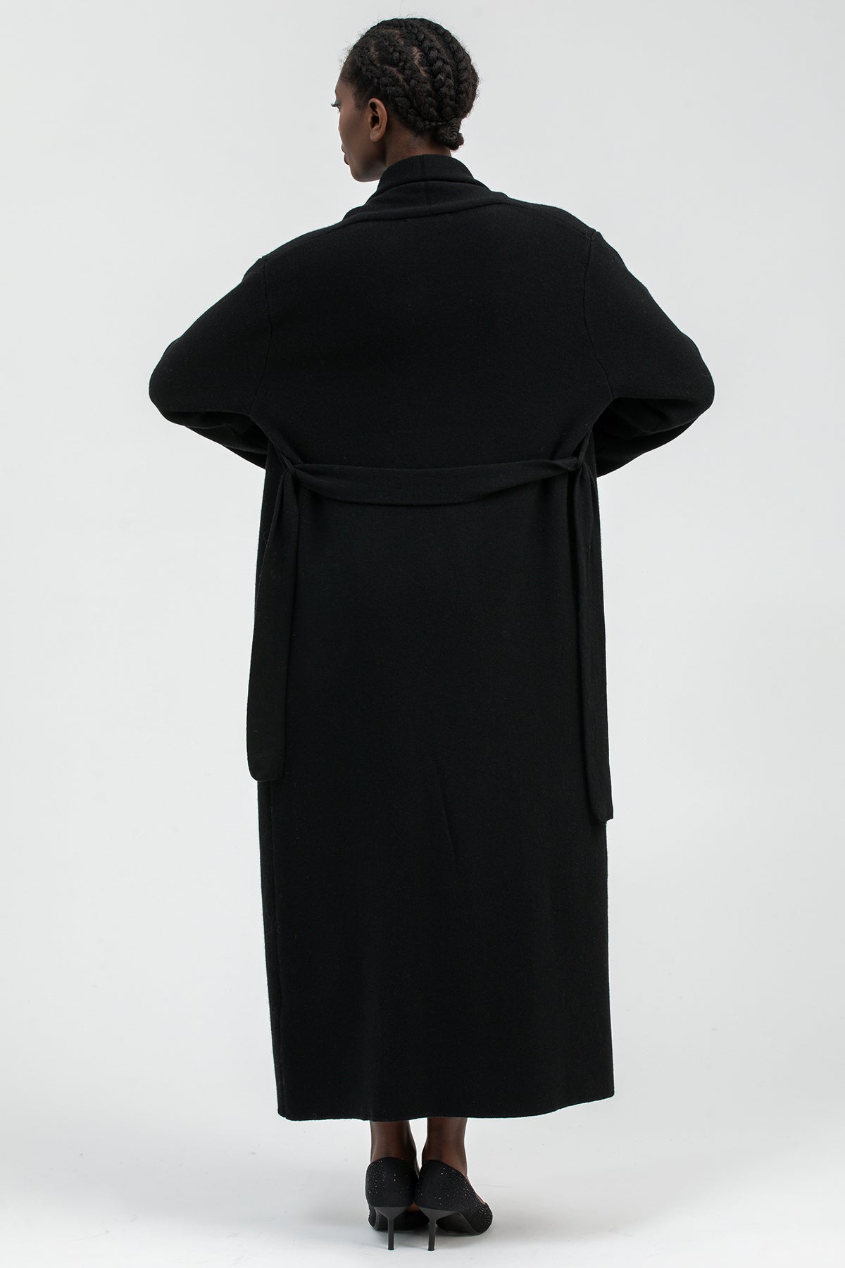 GSTAAD | Black Maxi Cardigan in Wool and Cashmere