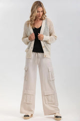 MACY | Beige Mesh Cardigan