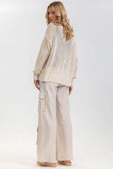 MACY | Beige Mesh Cardigan