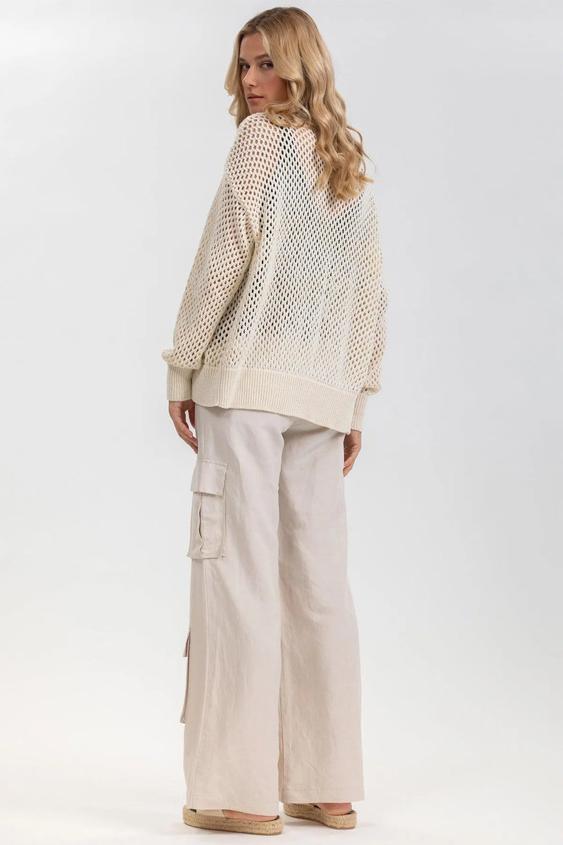 MACY | Cardigan Beige con Bottoni - Pietro Brunelli