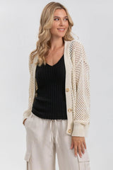 MACY | Beige Mesh Cardigan