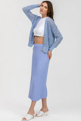 MACY | Sky Blue Mesh Cardigan