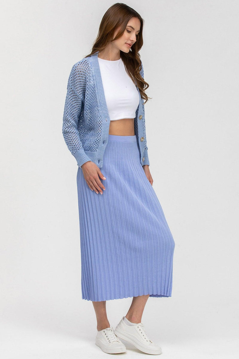 MACY | Sky Blue Mesh Cardigan