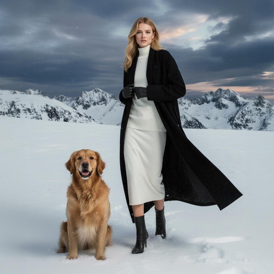 Cappotto Donna Lungo in Lana e Cashmere