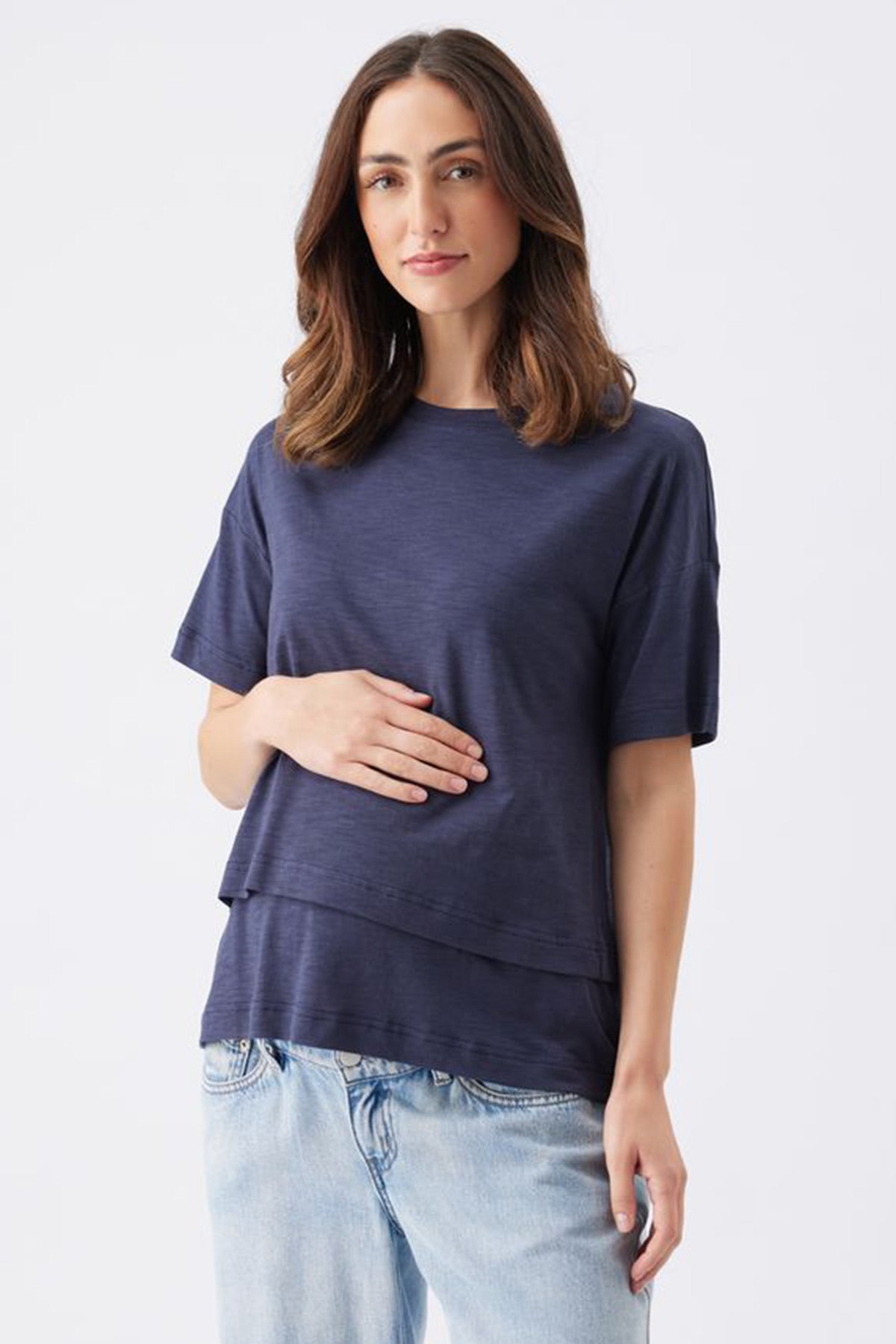 CLAUD | Maglia Premaman e Allattamento Blu Scuro