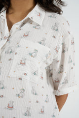 ELINOR | Baby Sleepsuit with Teddy Bear Print