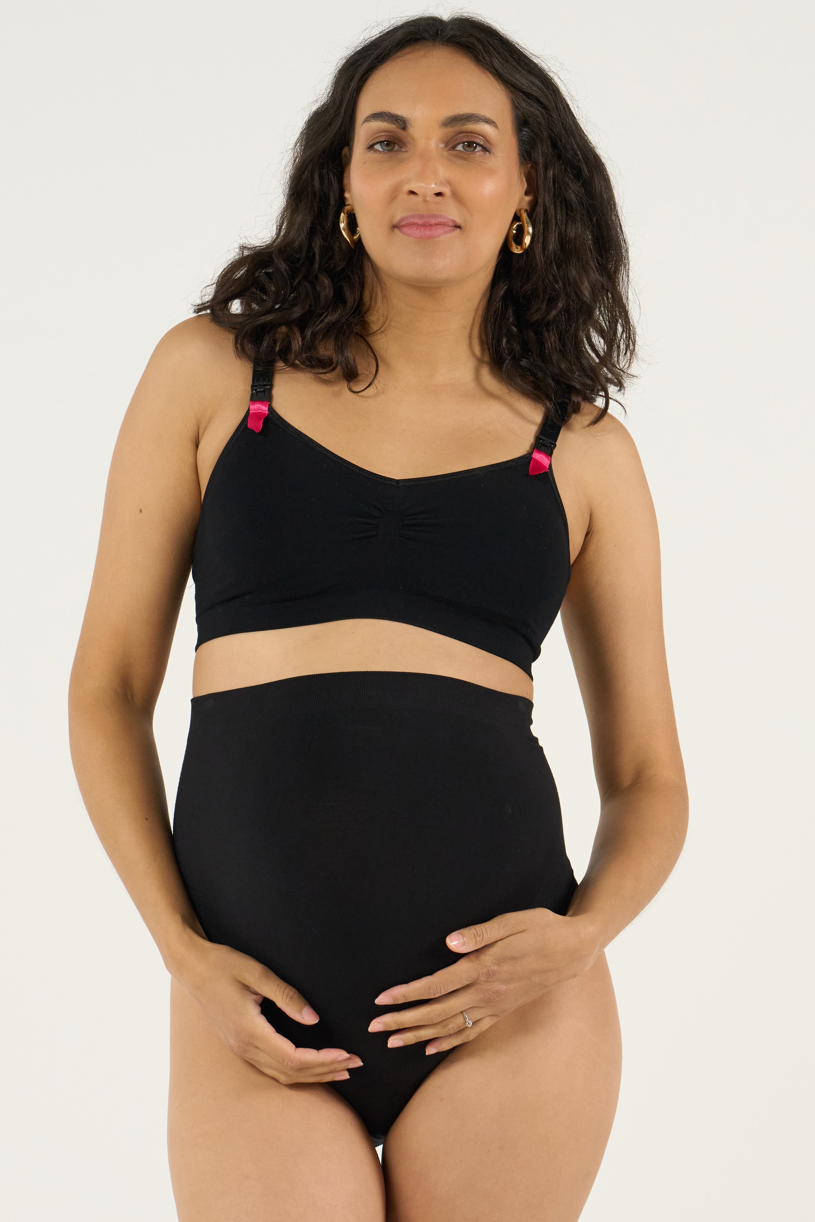 CURVE | Culotte Premaman Nero a Vita Alta