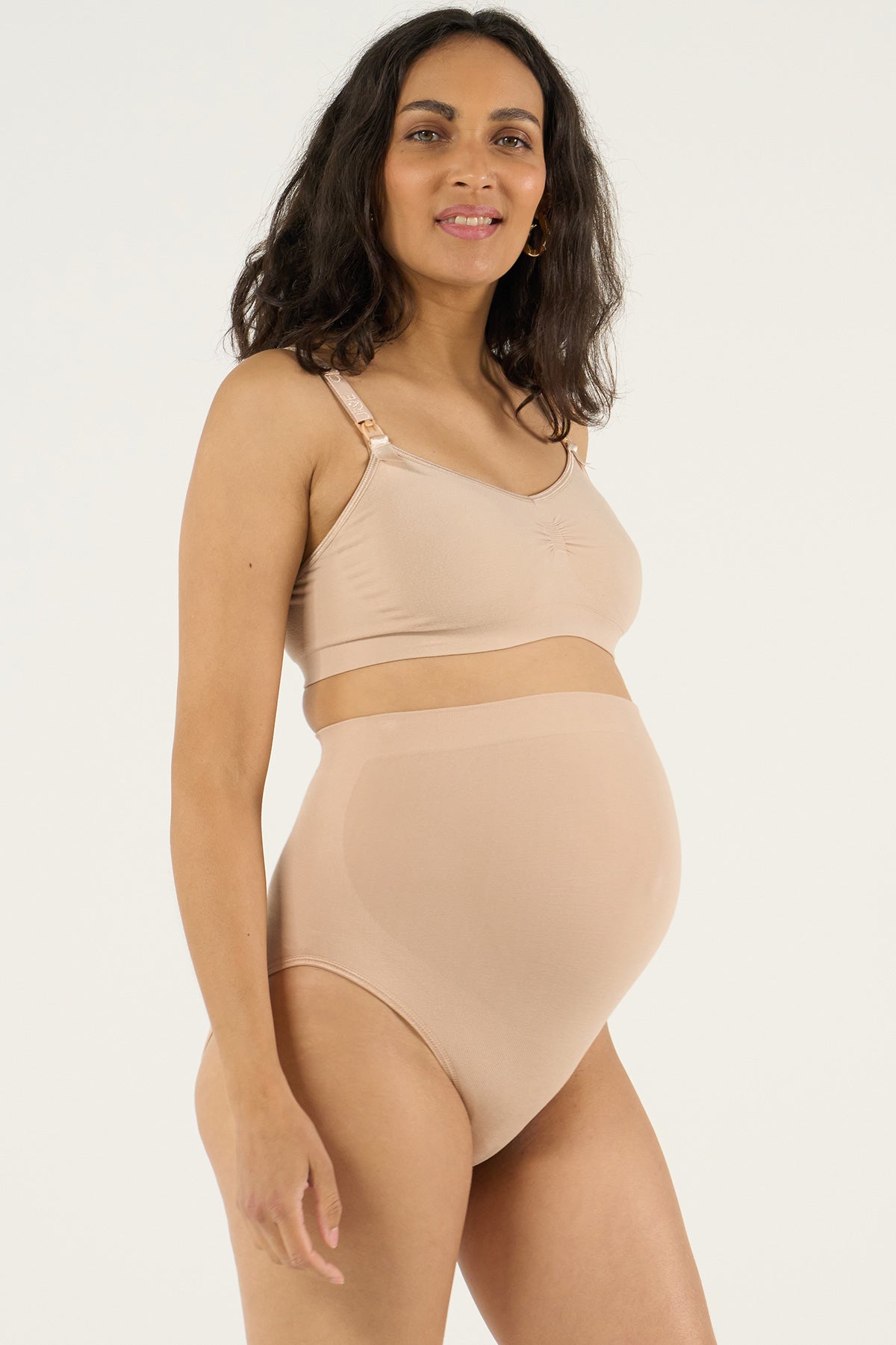 CURVE | Culotte Premaman Beige a Vita Alta