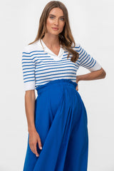 OLIVIA | Gonna Premaman in Cotone Blu