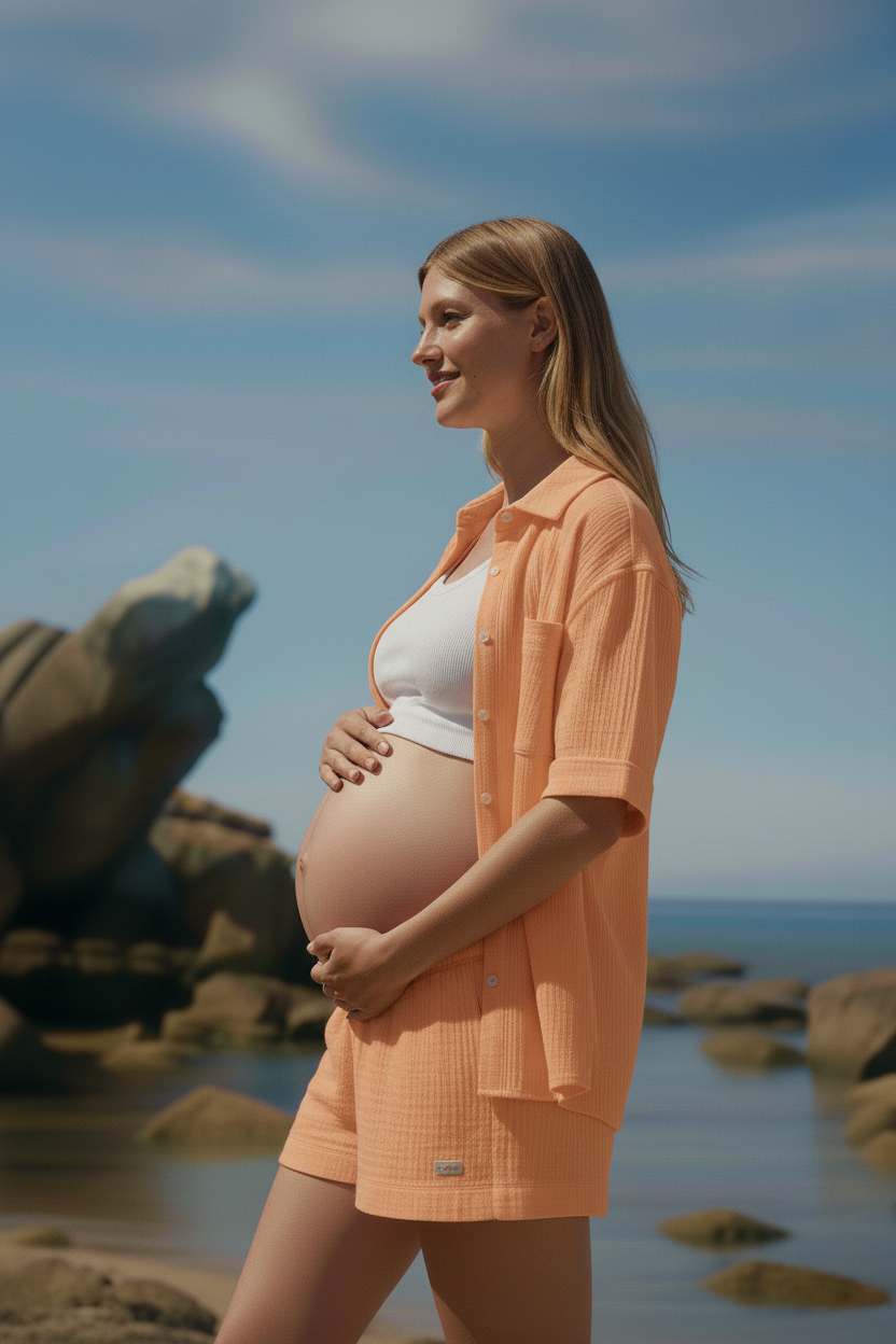 ICE CREAM | Pigiama Premaman e Allattamento Arancione