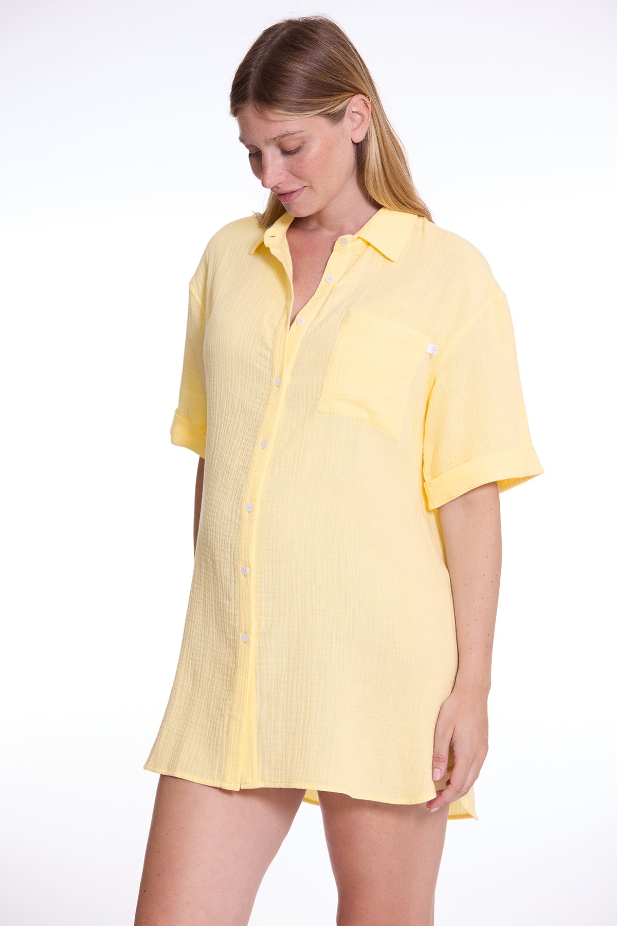 ICE CREAM | Camica da Notte Premaman e Allattamento Gialla