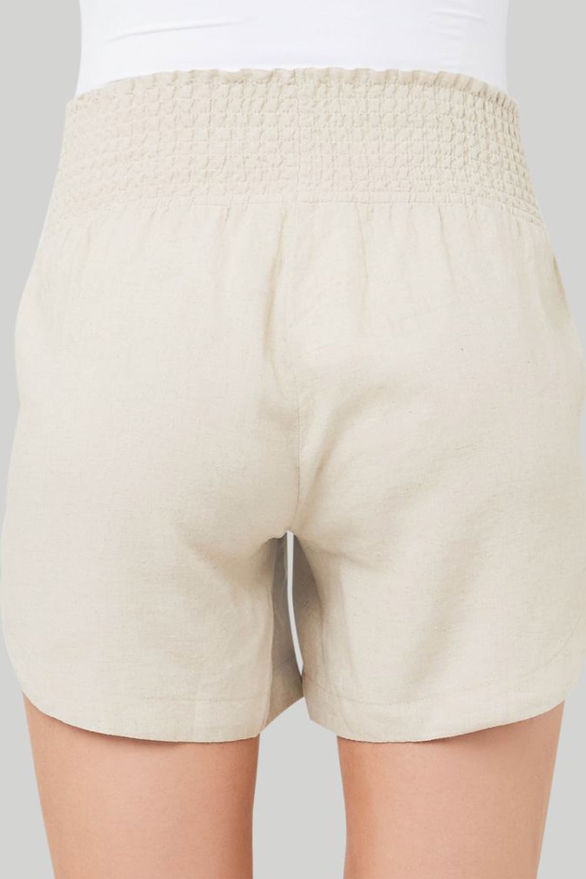 INDI | Shorts Premaman in Lino Beige