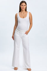 WIDE LEG | Jeans Premaman Bianchi a Gamba Larga