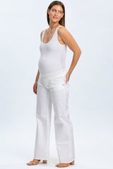 WIDE LEG | Jeans Premaman Bianchi a Gamba Larga