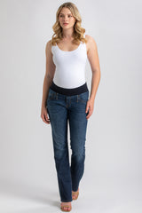 SLIM BOOTCUT WA11 | Jeans Premaman con Gamba Leggermente Svasata