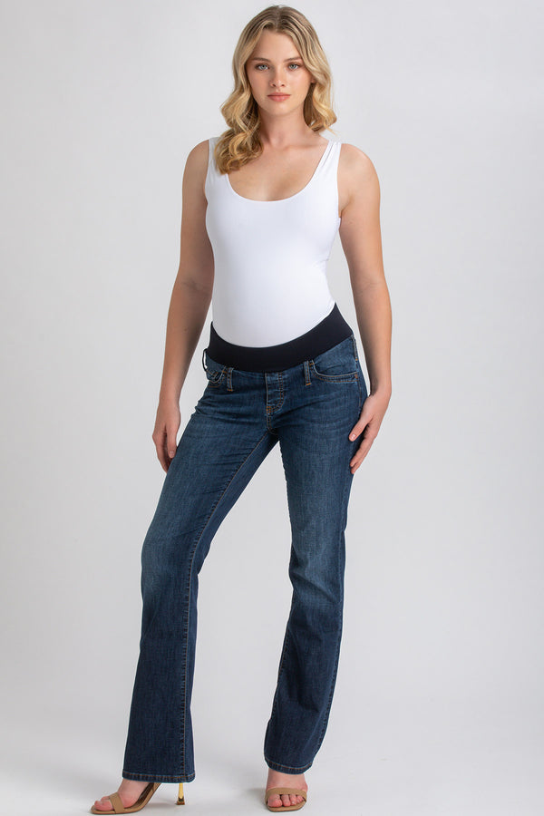 SLIM BOOTCUT WA11 | Jeans Premaman con Gamba Leggermente Svasata
