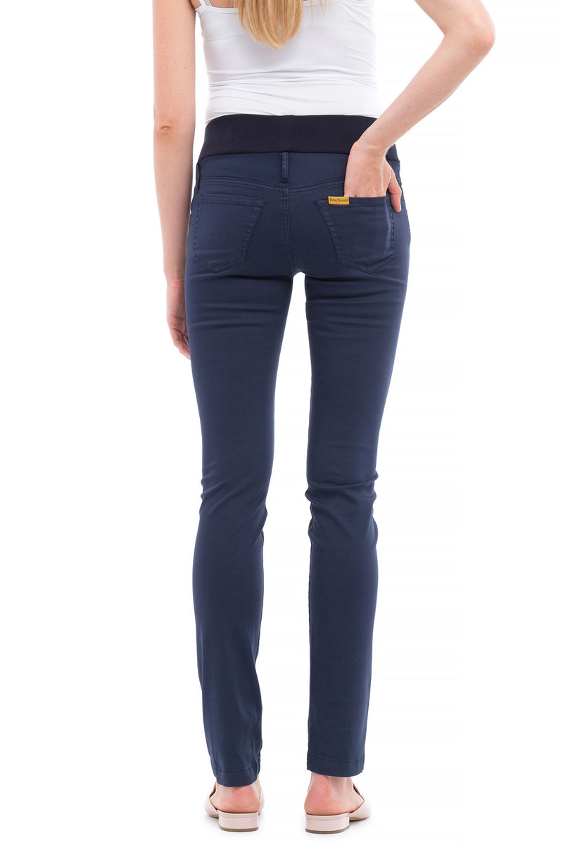 MODERN STRAIGHT | Blue Maternity Jeans in Cotton