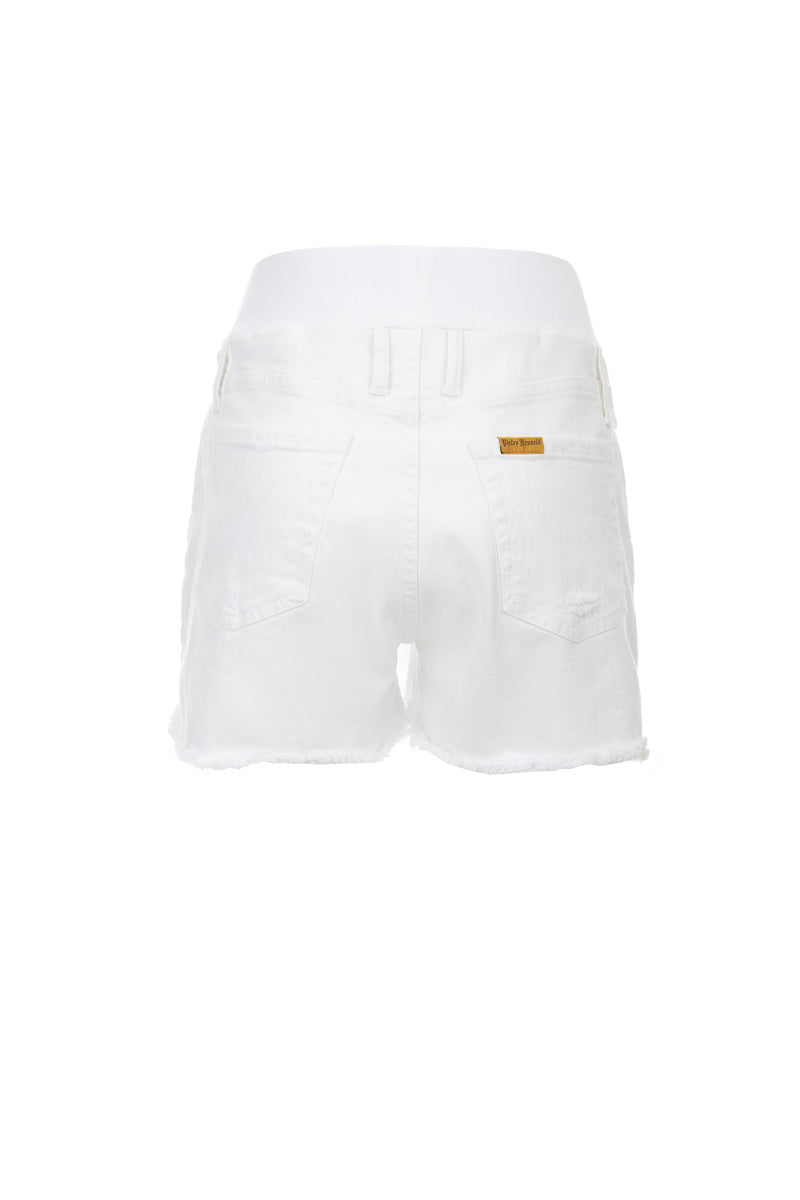 ORIGINAL SHORTS  | Maternity Shorts in White Denim