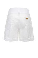 MINI SHORT IN LINO | Pantaloncini Premaman Bianchi