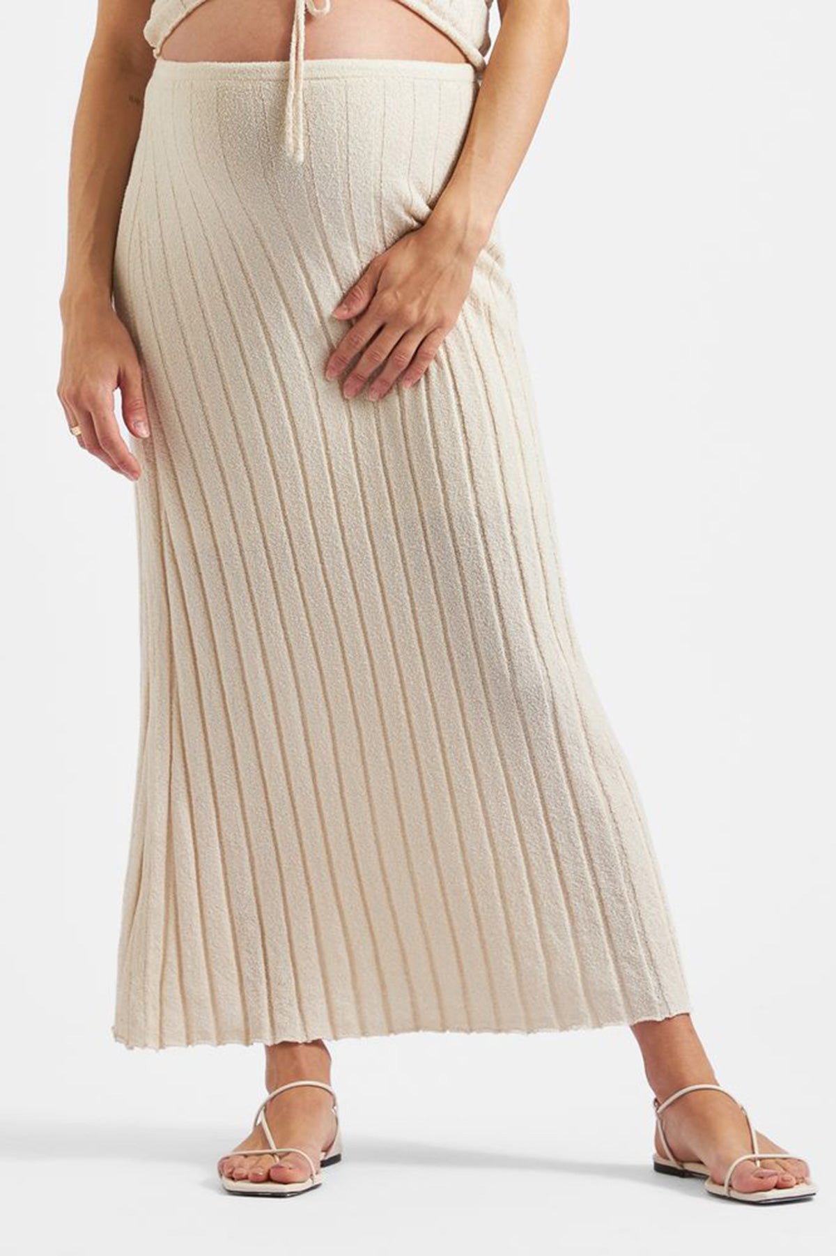 CHARLIE | Beige Maternity Skirt